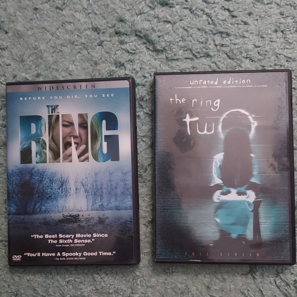 The Ring 1 & 2  Lot of 2 (DVD 2002,2005) Pre-Owned Tested Working Great Shape